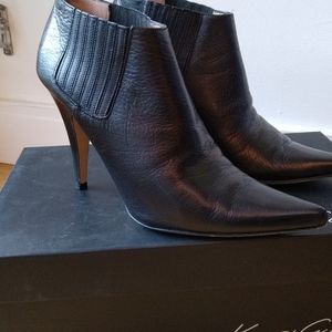Kenneth Cole Black Leather Booties